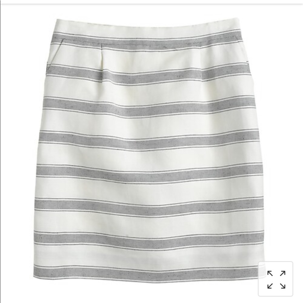 J Crew Salon mini striped silk skirt with tags